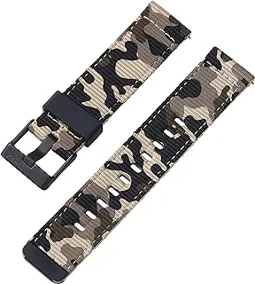 Timex 22mm Fabric Quick-Release Strap – Black Winter Camo with Black Buckle