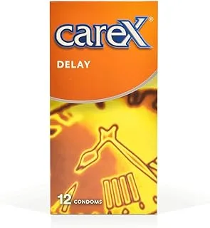 Carex Delay Condoms | Prolong Erection and Delay Ejaculation | 12 Count