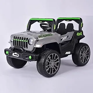 Dorsa 12V Battery Operated Rubicon Style Jeep Ride on Sports for Kids, Ride on Kids Jeep with Music, Sound & Light| Electric Kids Ride on to Drive for 2 to 6 Years Boy Girl (Grey)