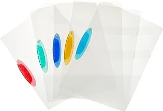 Durable Swingclip 30 Sheets Capacity Transparent File (Pack of 5 Assorted Colors)