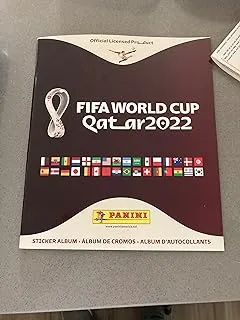 مجموعة ألبوم/ملصقات كأس العالم لكرة القدم قطر 2022 بانيني - ألبوم واحد ذو غلاف ناعم و2 صندوق ملصقات (إجمالي 500 ملصق)