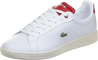 Lacoste Men's Carnaby Pro Heel Detail Leather Sneaker, White, 45 EU