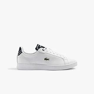 Lacoste Men's Contrast Leather Carnaby Pro Sneaker, White, 40 EU