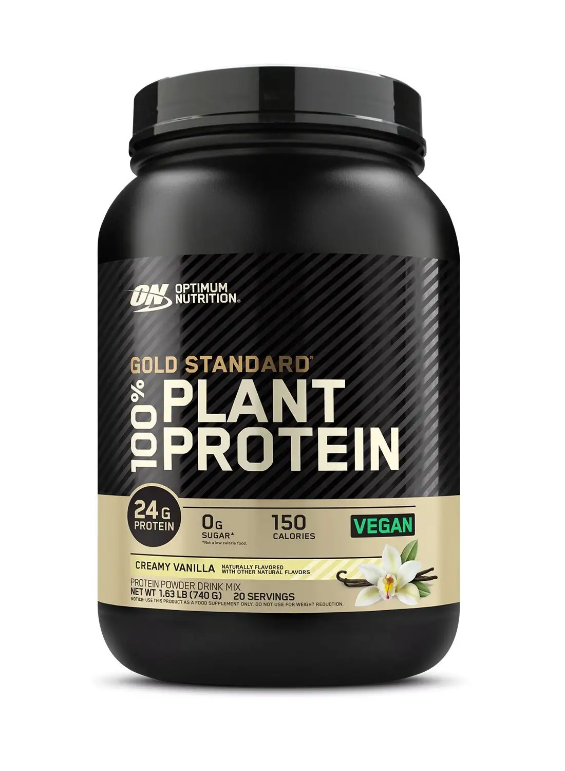 Optimum Nutrition Gold Standard 100% Plant Based Protein Powder, Gluten Free, Vegan Protein for Muscle Support and Recovery with Amino Acids - Creamy Vanilla, 740 G , 20 Servings