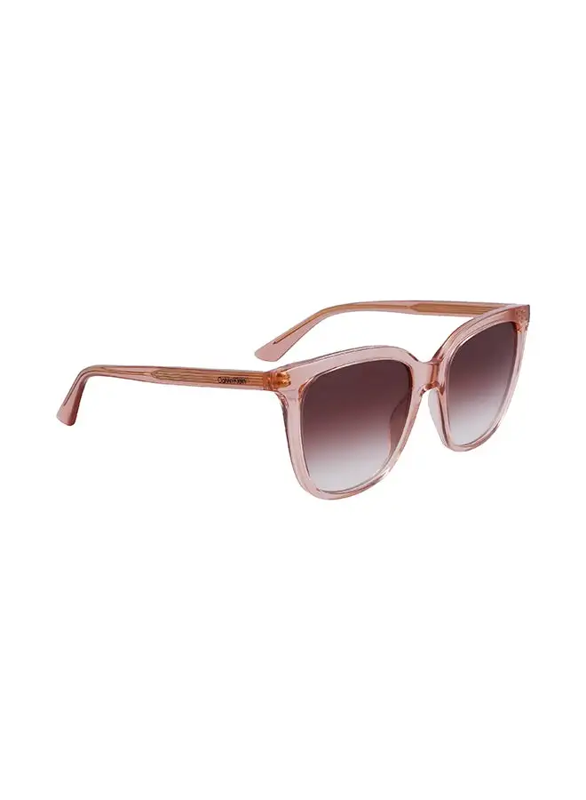 CALVIN KLEIN Women's Rectangular Sunglasses - CK23506S-601-5318 - Lens Size: 53 Mm