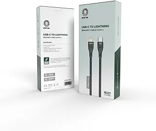 كابل Green Lion USB-C إلى كابل الإضاءة المضفر السلسلة 2 (1 متر)