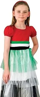 Mad Toys UAE National Day Celebration Tutu Layered Flag Dress Child Costumes, Large 7-8 Years