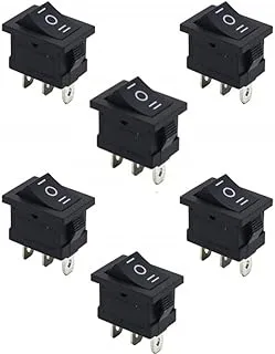 Melfi™ 6Pcs 3 Pin Position Snap Rocker Switch 3A 250V/6A 125V