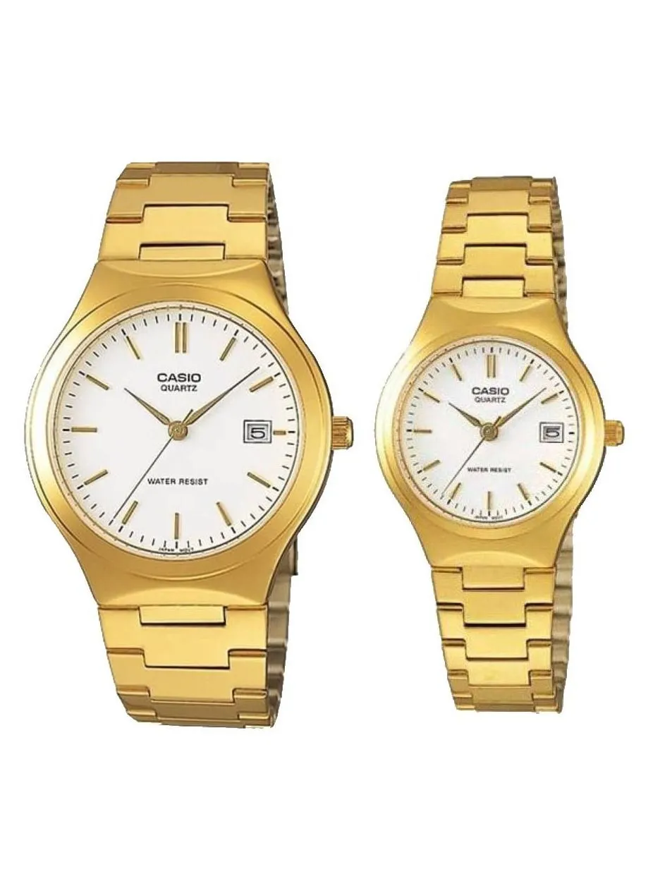 CASIO Analog Quartz Stainless Steel Couple Watch MTP/LTP-1170N-7ARDF