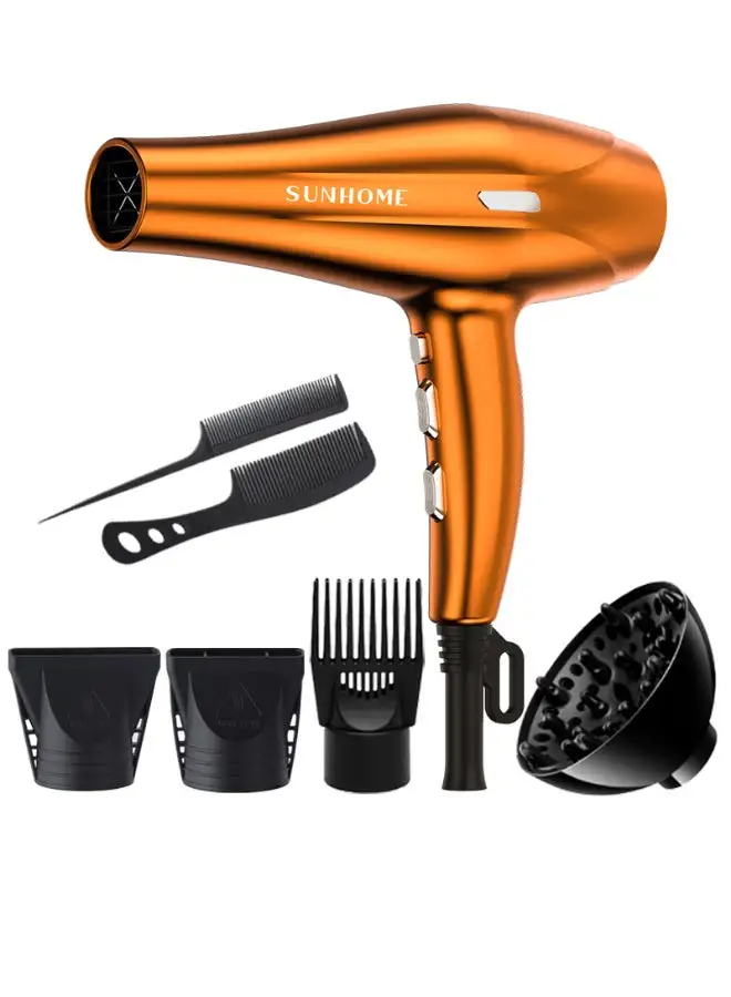 Sunhome 7-Piece Professional Hair Dryer Set ,2200W Rose Gold