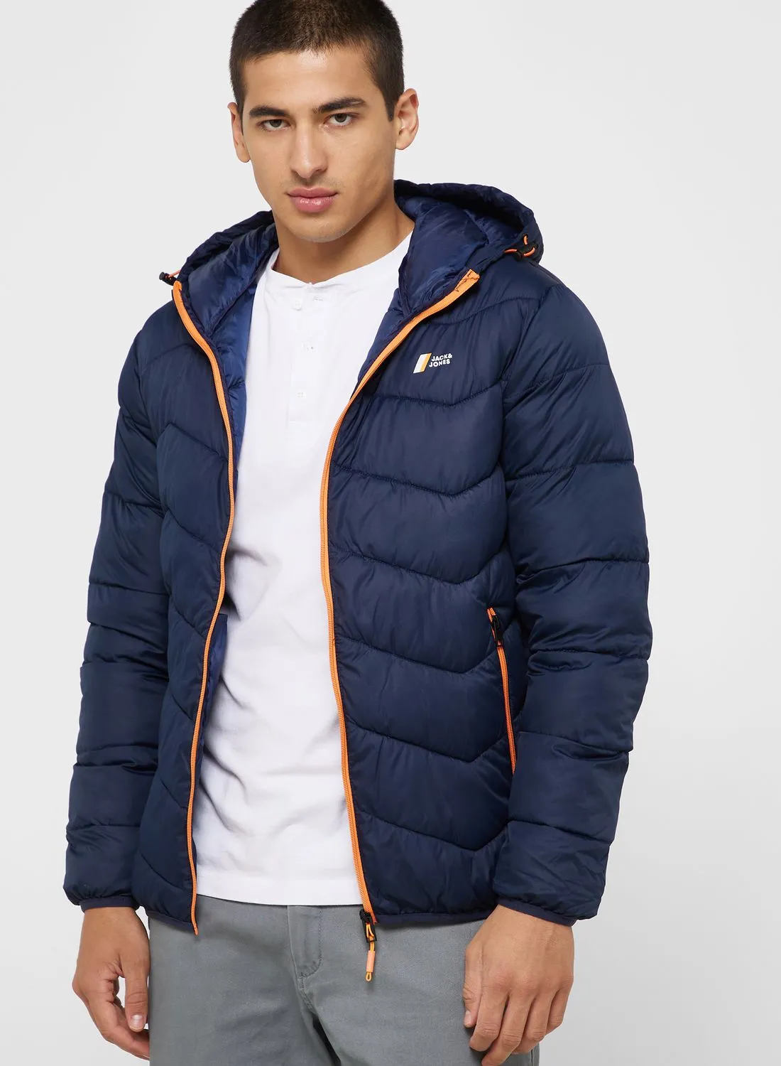 JACK & JONES Zip Through Puffer Jacket