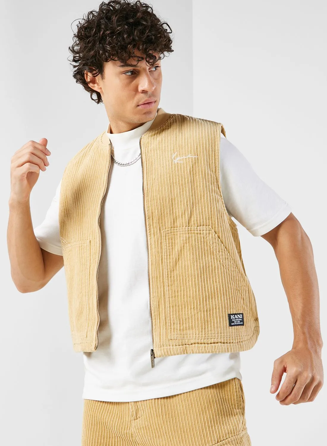 Karl Kani Chest Signature Corduroy Vest Jacket