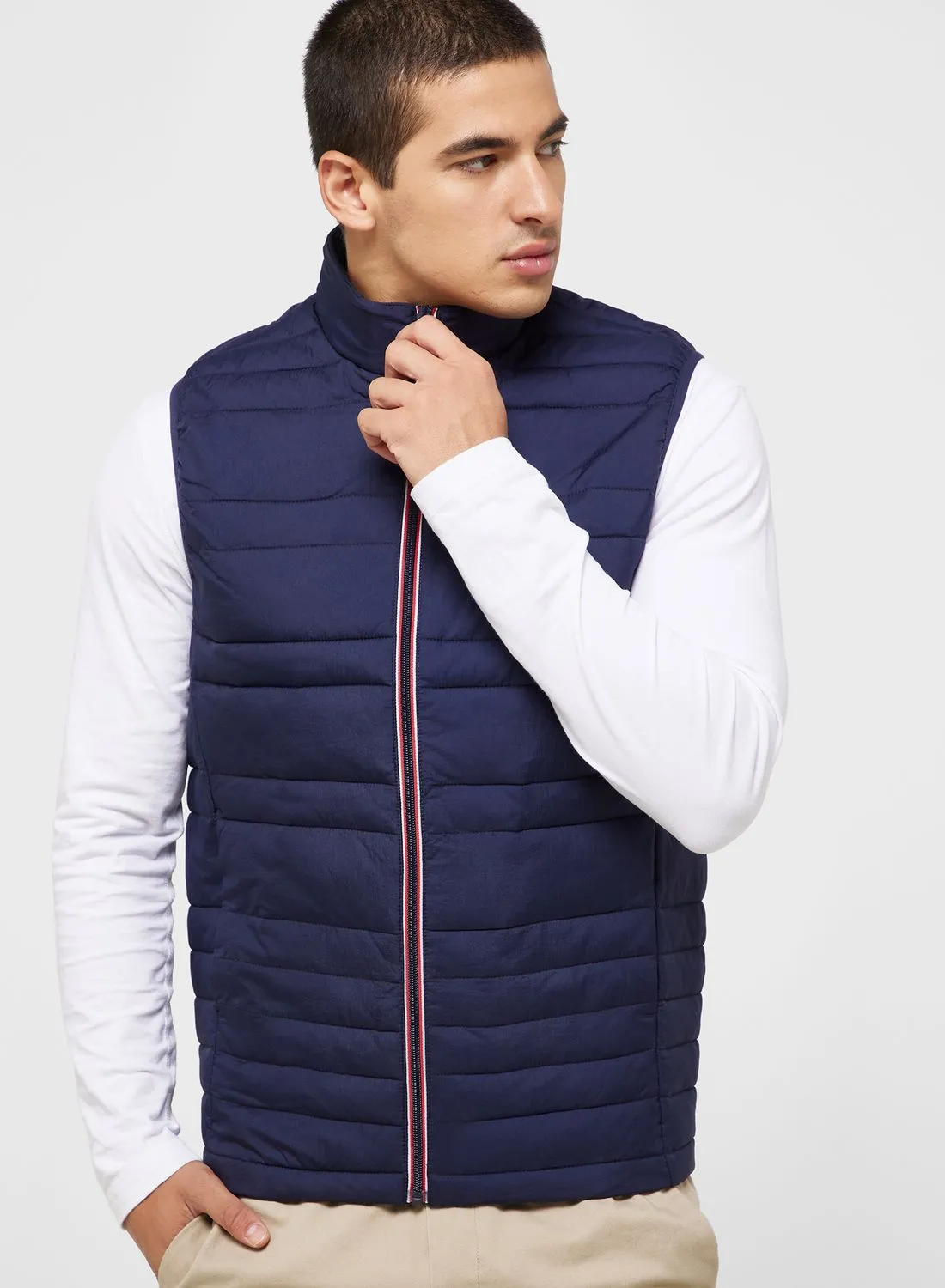 JACK & JONES Zip Through Puffer Gilet