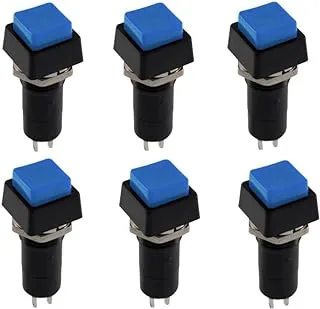 Melfi™ 6Pcs 2 Pin Position Latching NO Push Button Snap Rocker Switch 2A 250V