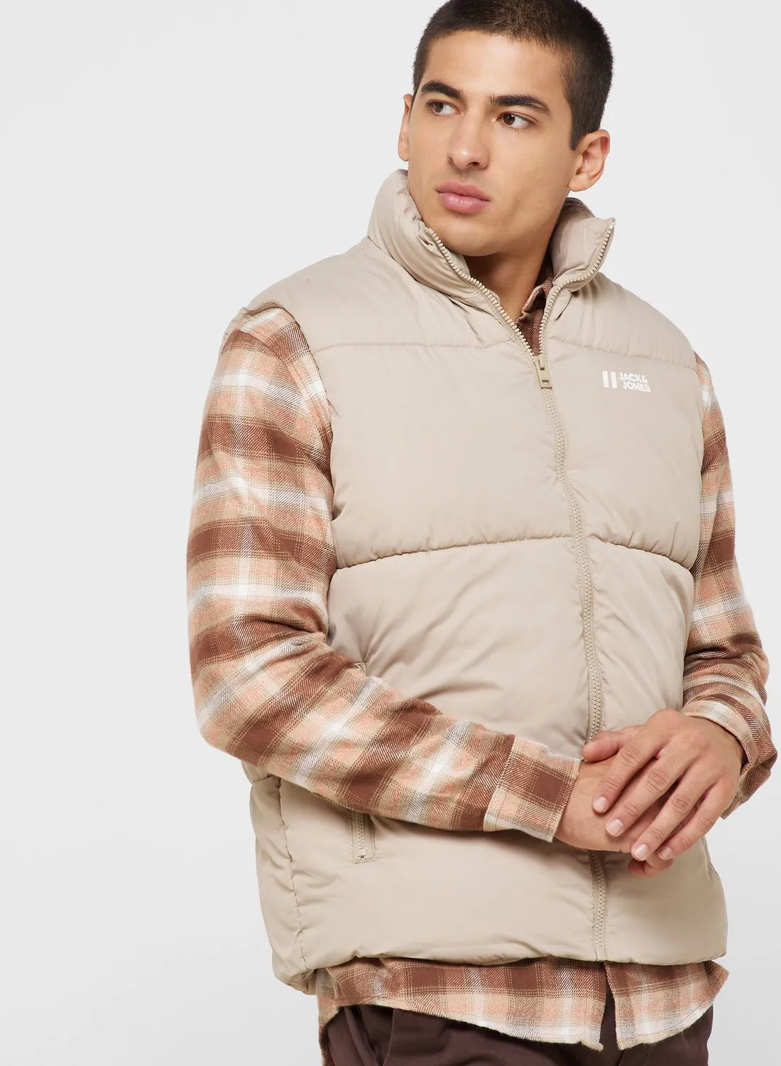 JACK & JONES Zip Through Puffer Gilet