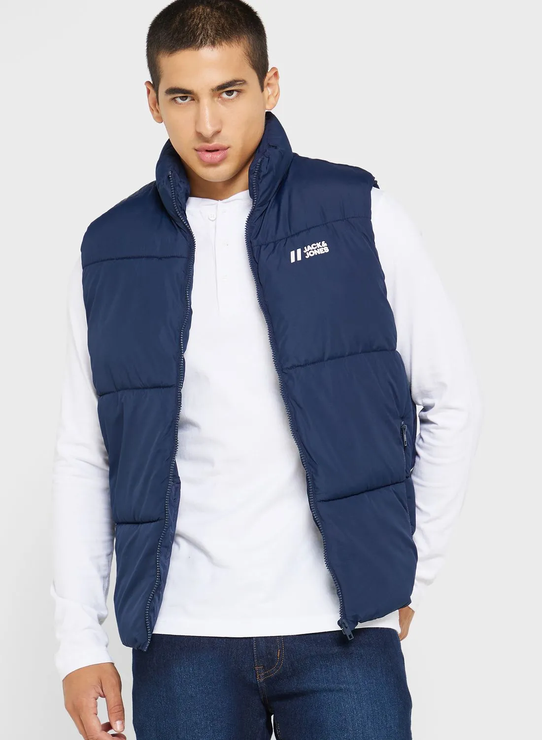 JACK & JONES Zip Through Puffer Gilet