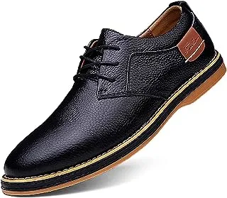 TSIODFO Men's Dress Shoes Black Brown Genuine Cow Leather Oxfords Business Casual Shoes