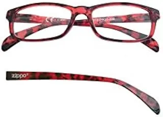 Zippo 31Z-PR20-200 Rectangular Power +2.00 Reading Glasses for Unisex, 53 mm Size, Demi Red