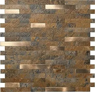 BOXER Self Adhesive Mosaic Tile Sticker (Rust). Decorative for Interior Bathrooms, Kitchens, Surfaces, Laminate Cladding - 29x29.7cm