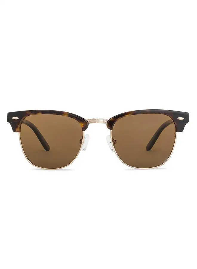 John Jacobs JJ Tints Full Rim Clubmaster Frame Polarized & UV Protected Sunglasses JJ S13088 - 51mm - Brown