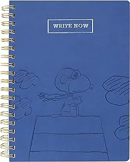 Graphique Vegan Leather Spiral Journal, Snoopy Pilot – 8” x 10