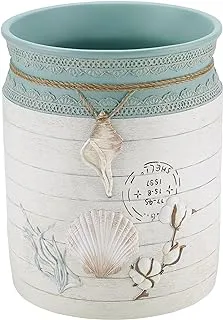 Avanti Linens - Waste Basket, Decorative Trash Can for Home or Office, Farmhouse Chic Bathroom Accessories (Farmhouse Shell Collection)