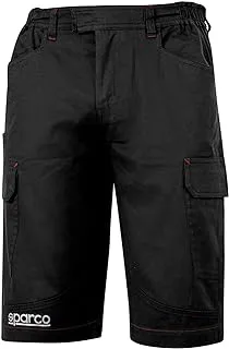 Sparco S02410NR4XL Pants, Black/White, XL, Black/White, XL