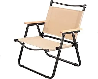 ReadJade Folding Garden Chairs,Holds Up To 190kg,Oxford Cloth Stool Surface,steel Tube Bracket,wide Seat Surface,with Backrest,solid Wood Handle,Outdoor Seat For Camping,Fishing,Relaxing