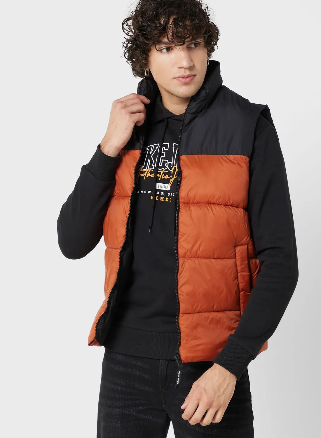 JACK & JONES Zip Through Puffer Gilet