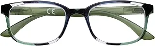 Zippo 31Z-B26-GRE300 Rectangular Power +3.00 Reading Glasses for Unisex, 51.4 mm Size, Green