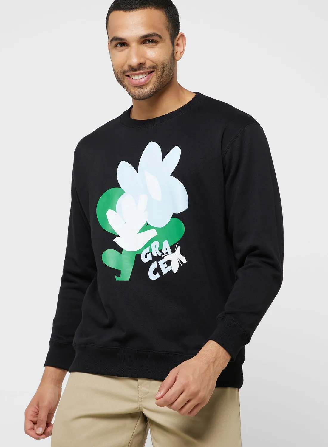 Seventy Five Graphic Print Sweatshirt