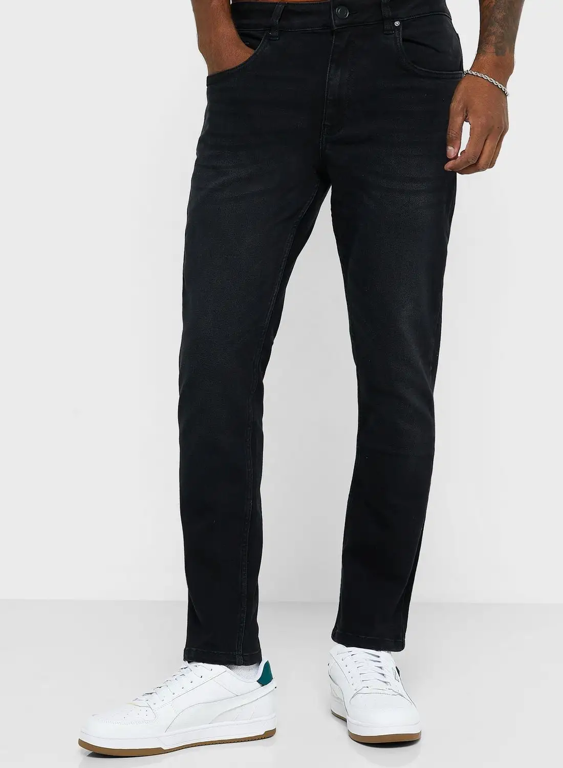 Seventy Five Skinny Fit Washed Jeans