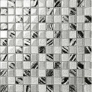 BOXER Byblos Glass Mosaic Tile with Glossy Tiles Ideal for Kitchen and Bathroom