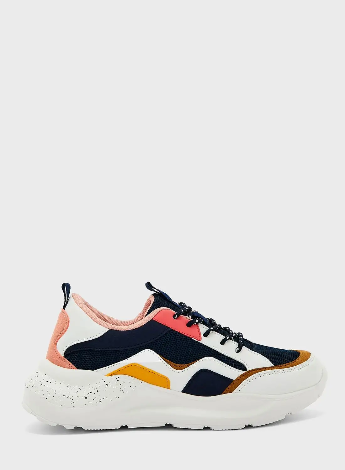 Ginger Colourblock Speackled Sole Sneaker