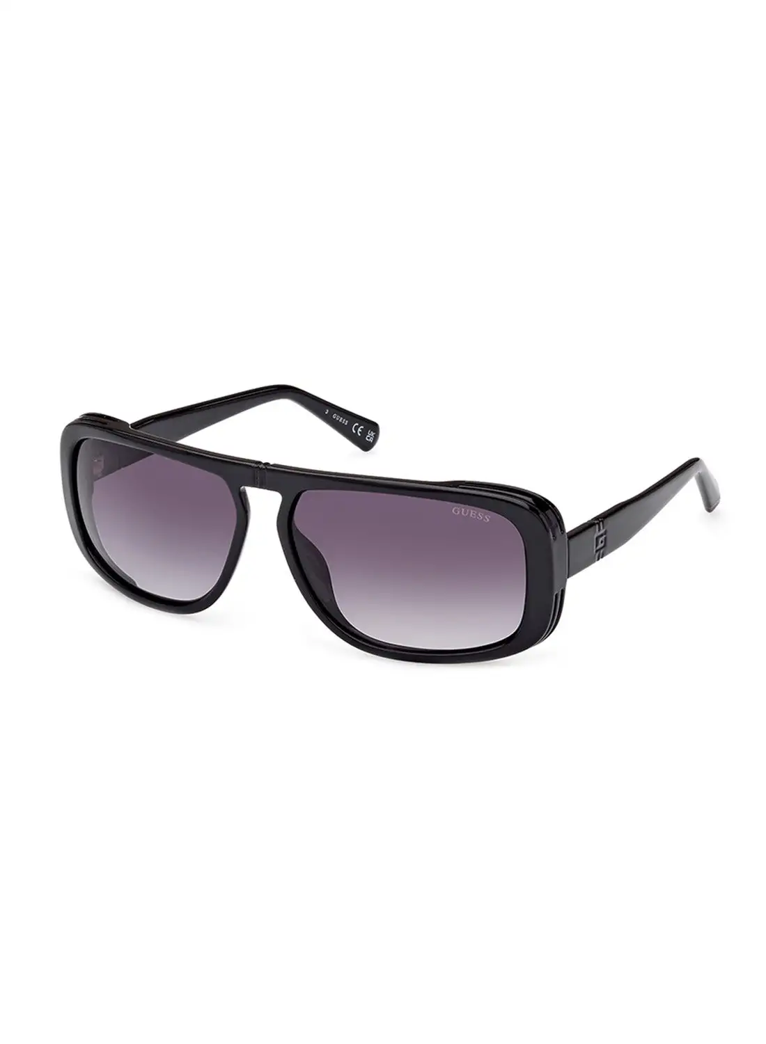 GUESS Men's UV Protection Rectangular Shape Sunglasses - GU0008201B62 - Lens Size: 62 Mm