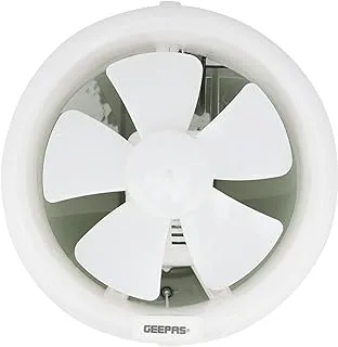 Geepas Exhaust Fan- GF21169| Long-Life Motor and Low-Energy Consumption| Perfect for Residential and Commercial Use| 5 Blade, 6