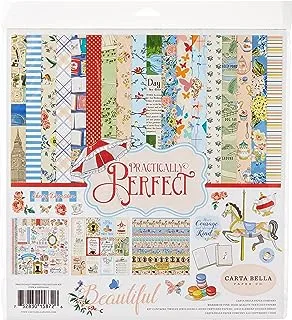 Carta Bella Paper Practically Perfect Collection Kit, Blue, Pink, Red, 12-x-12-Inch