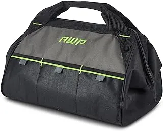 AWP 15-in Zippered Wide Opening Tool Bag | 3 Exterior Pockets For Tool Organization