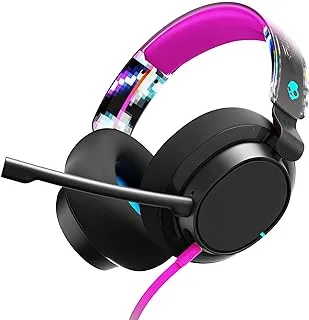 Skullcandy SLYR Pro Wired Over-Ear Gaming Headset/Soft Earpads/Clear Voice Smart Mic/Works with Playstation, PS5, Xbox, Xbox Series X, Nintendo Switch, Mobile, VR, and PC/Kids or Adult - Black