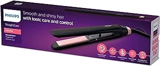 Philips StraightCare Essential ThermoProtect Straightener BHS378/03, Ionic care for shiny hair, Keratin-infused plates, 6 LED temperature settings.