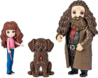 Wizarding World Harry Potter, Magical Minis Hermione and Rubeus Hagrid Friendship Set with Creature, Kids Toys for Ages 5 and up