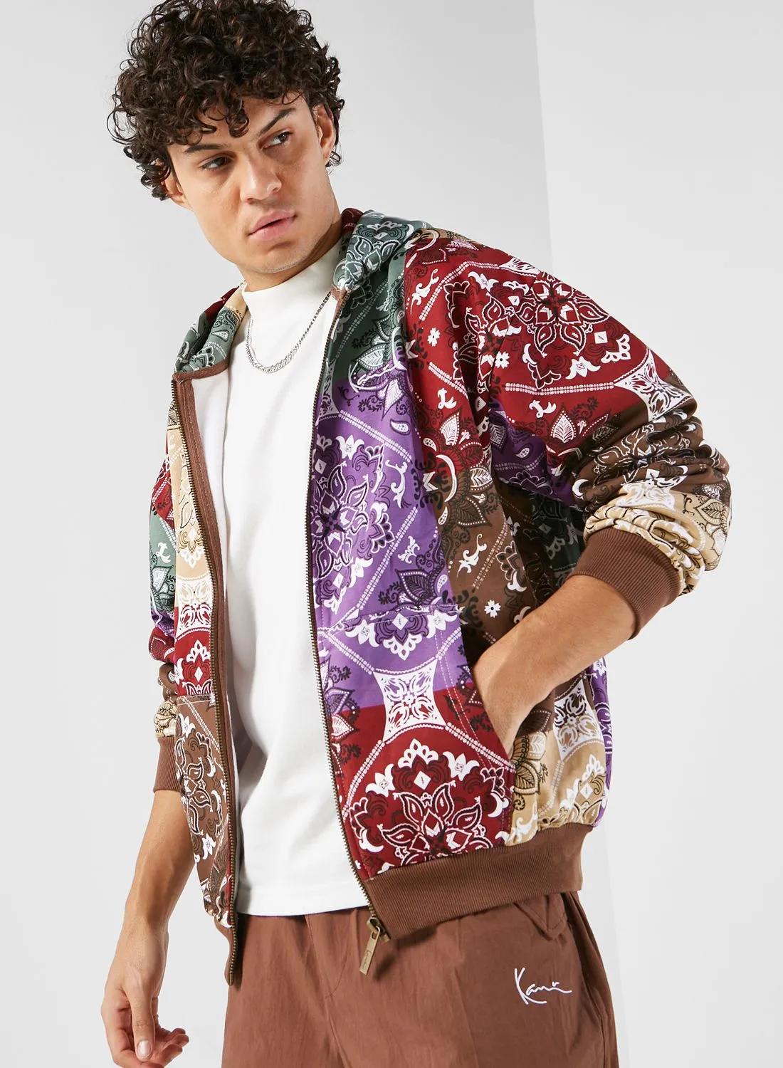 Karl Kani Chest Signature Paisley Full Zip Hoodie