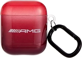 CG Mobile AMG Transparent Case White Logo for Airpods 1/2 - Red