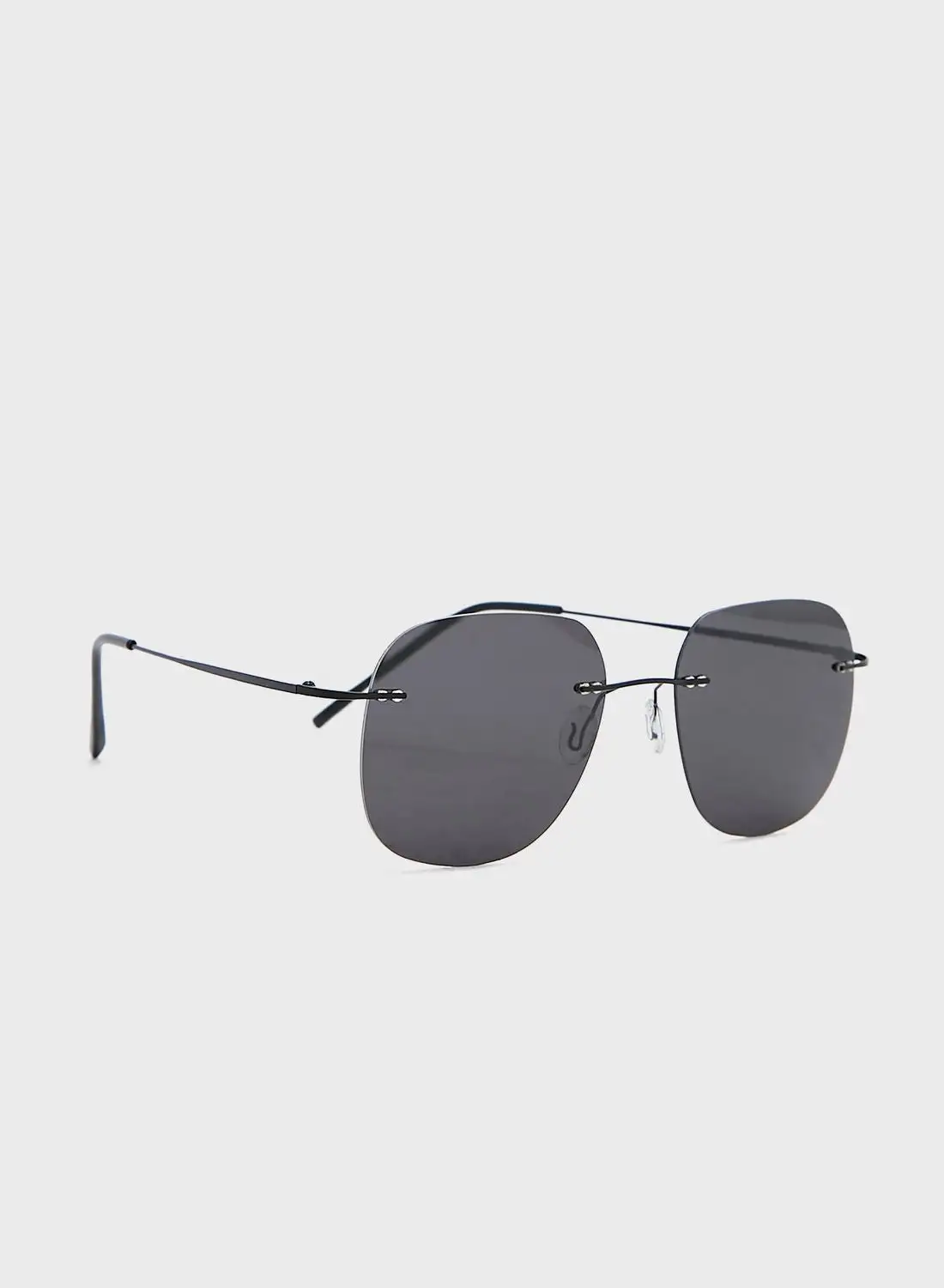 Seventy Five Casual Rimless Square Sunglasses