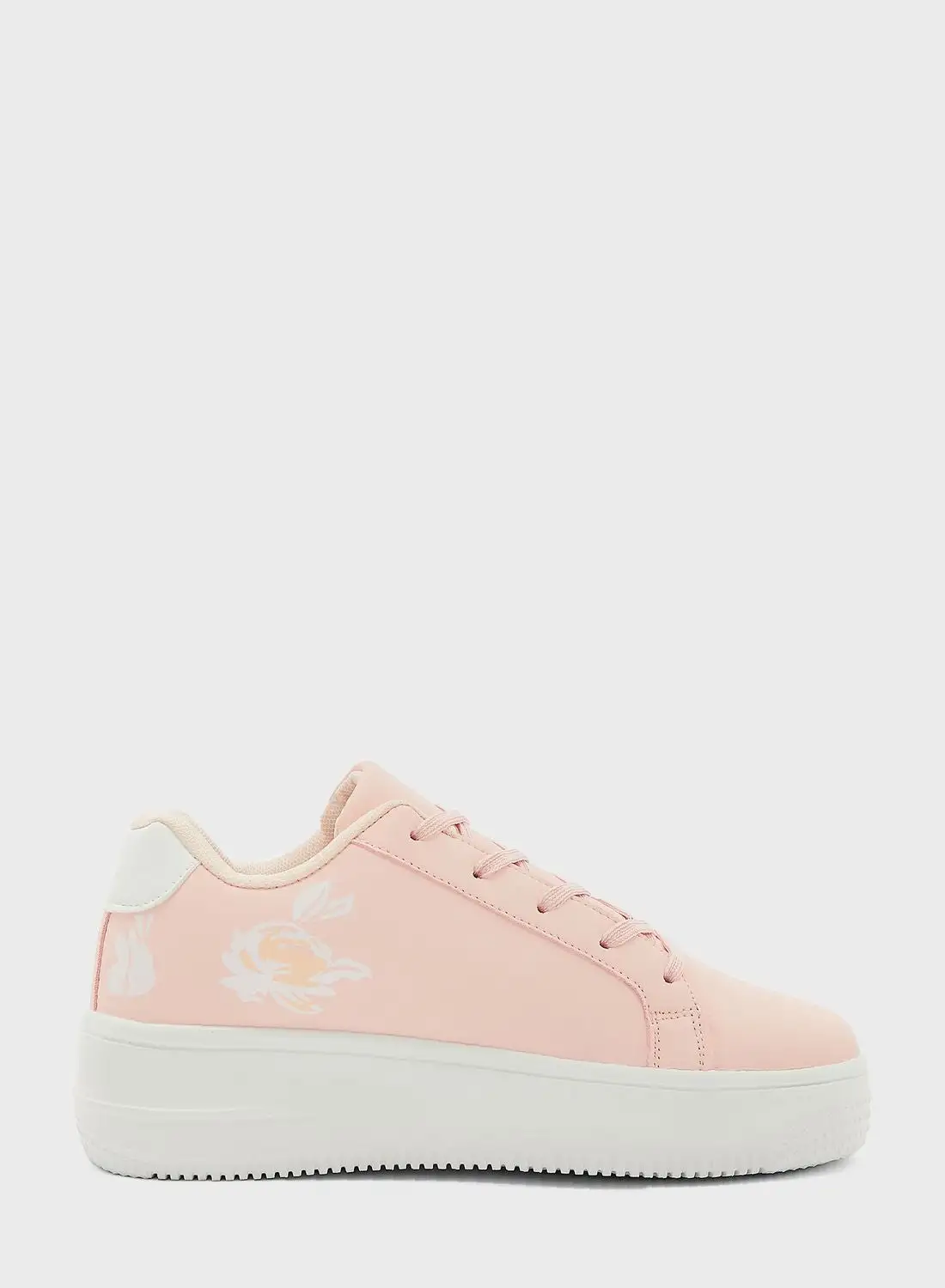 Ginger Flower Print Stacked Sneaker