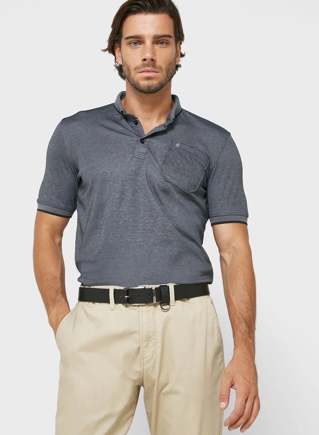 Robert Wood Slub Polo Shirt