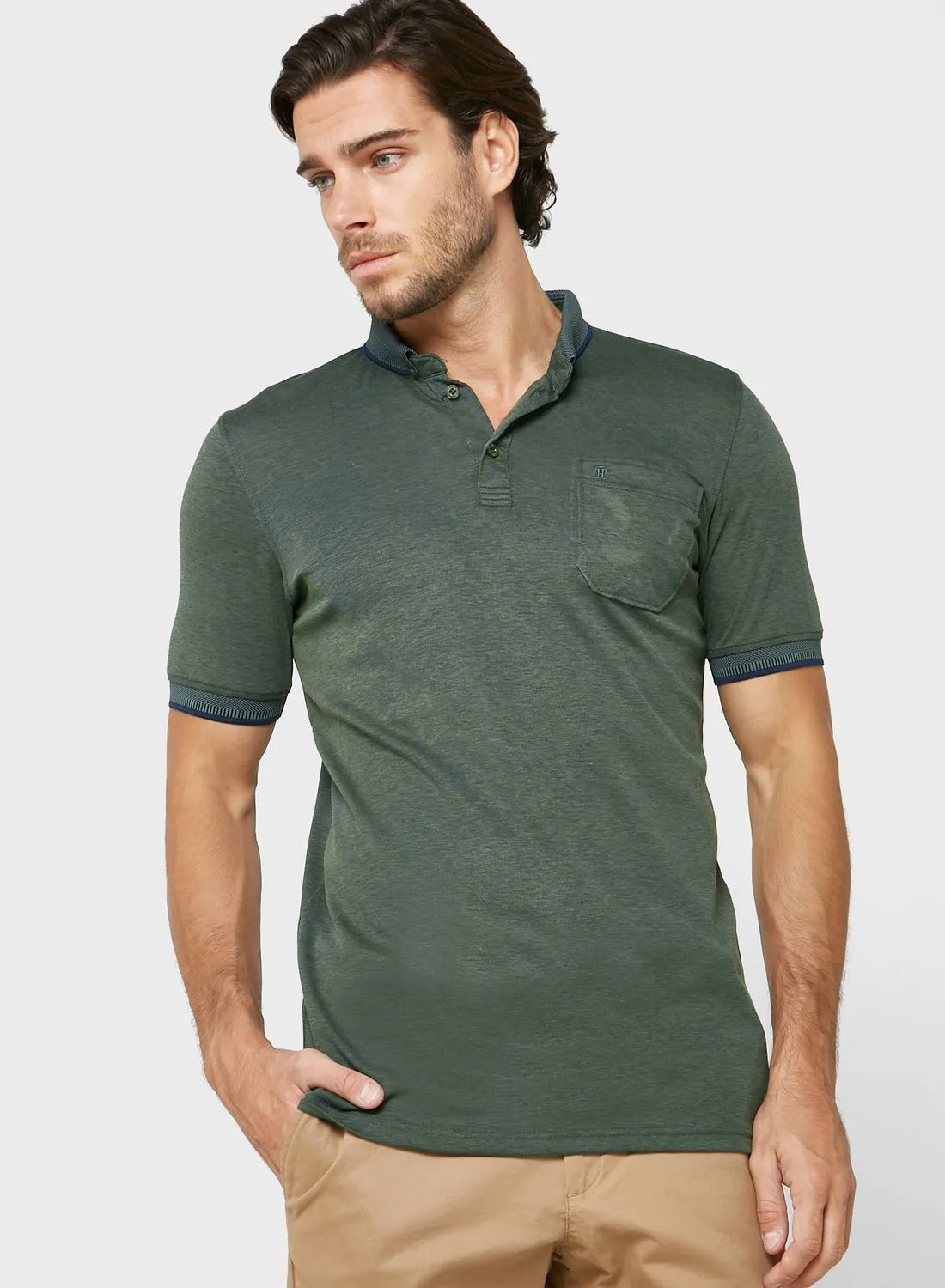 Robert Wood Slub Polo Shirt