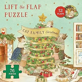 Cat Family Christmas Lift-the-Flap Puzzle: Count down to Christmas: 12 flaps: 76 pieces (Volume 2)