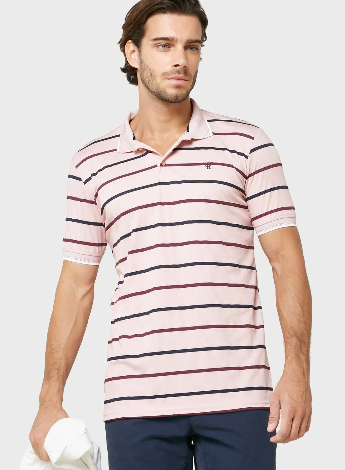 Robert Wood Striped Polo Shirt