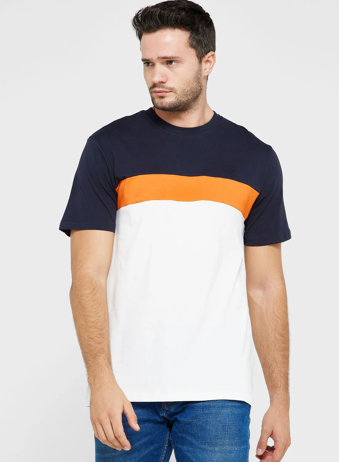 Only & Sons Color Block Crew Neck T-Shirt